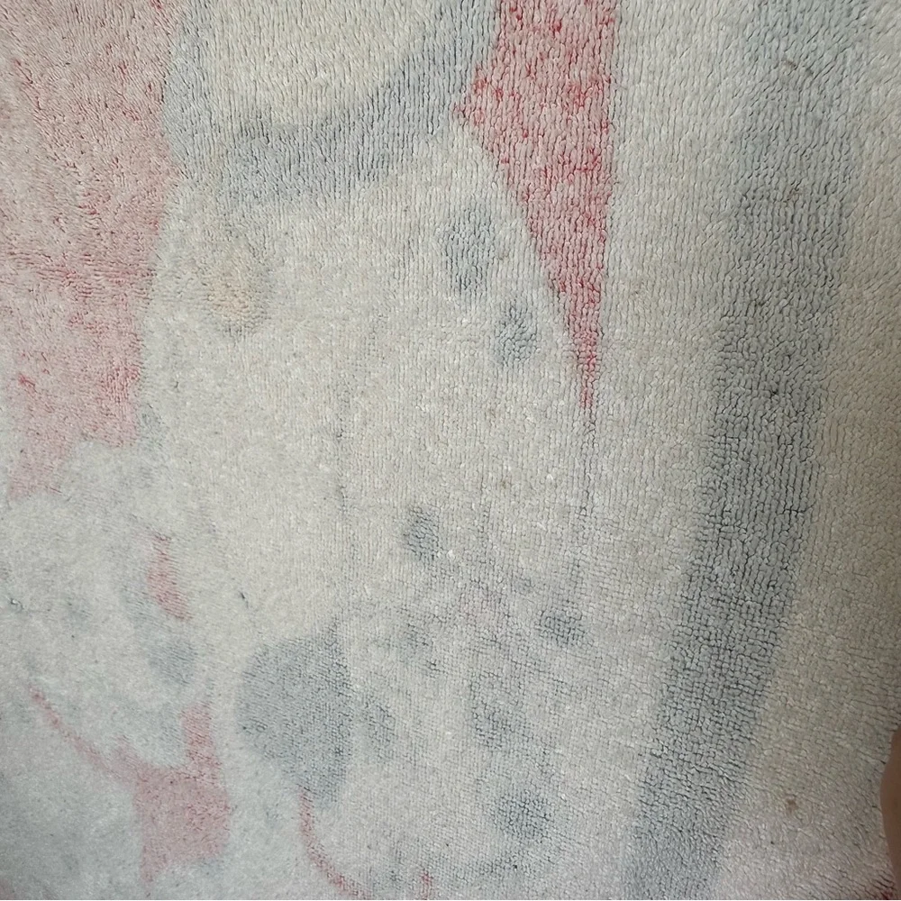Disney 101 Dalmatians Beach Bath Towel Red Vintage Style Puppy Design